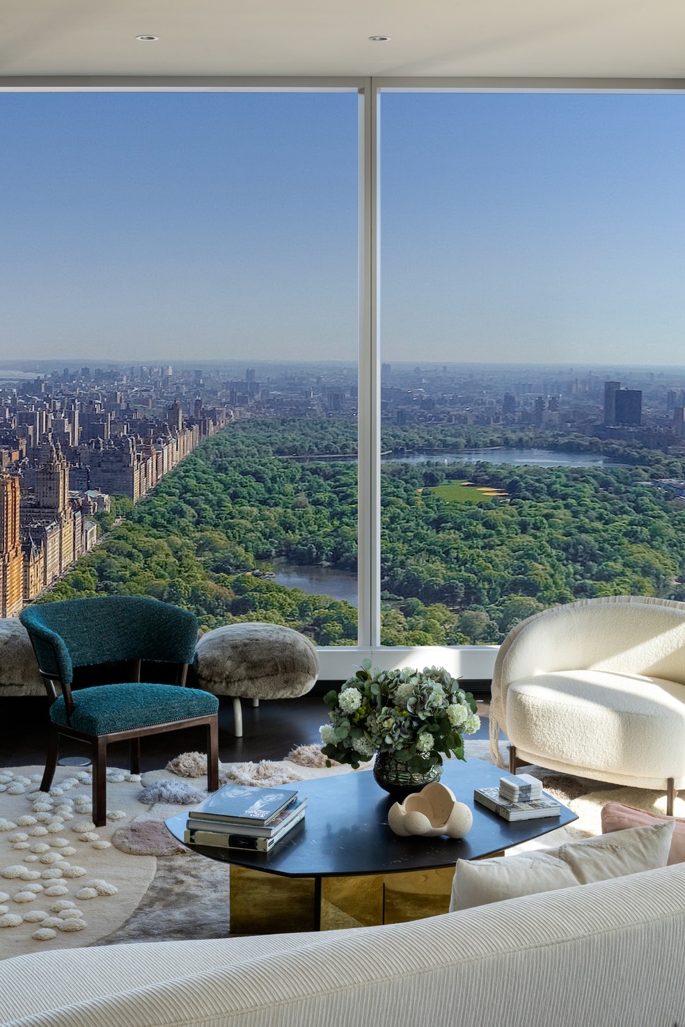 Todos os apartamentos do Central Park Tower contam com vistas panorâmicas — Foto: Divulgação