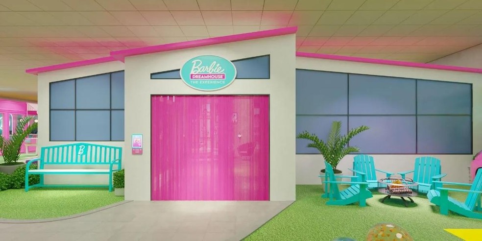 Barbie Dreamhouse Experience tem 650m² e 11 ambientes  — Foto:  ©2023 Mattel