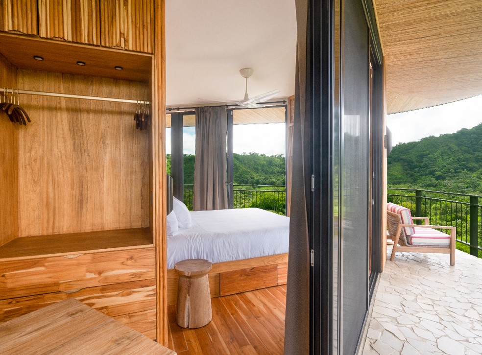 A cabine mais luxuosa do hotel possui diárias de R$ 4 mil — Foto: Divulgação/Suitree Hotel