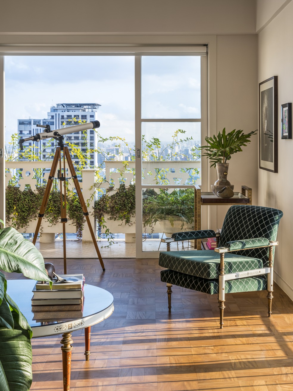 Vista para o horizonte de São Paulo é um dos atrativos do apartamento — Foto: Renato Navarro