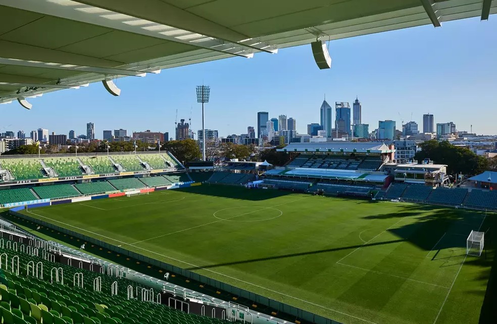Os estádios da Copa do Mundo feminina - Estádio Retangular de Perth — Foto: Divulgação/Fifa