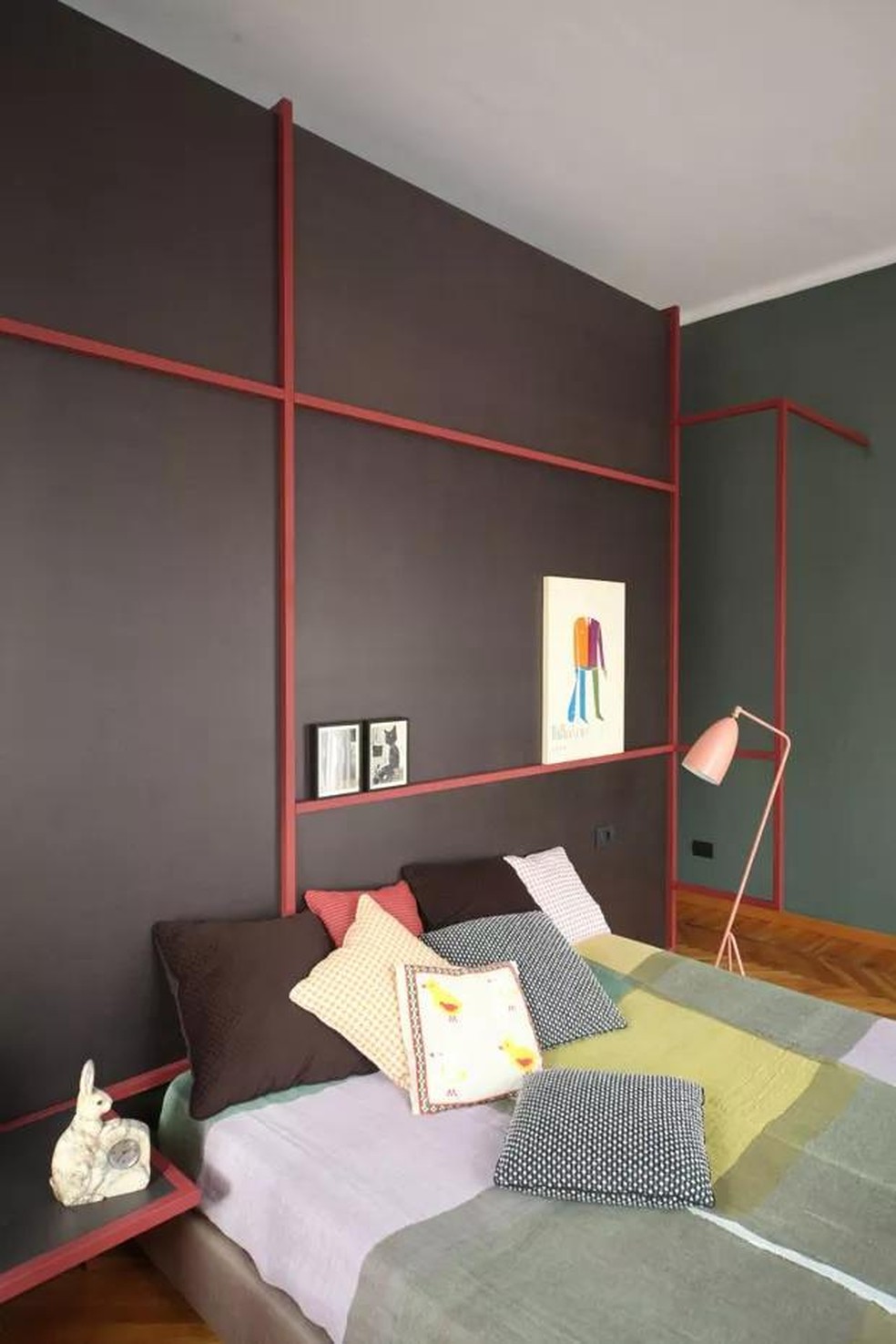 Décor do dia: minimalismo geométrico no quarto de casal (Foto: Divulgação) — Foto: Casa Vogue