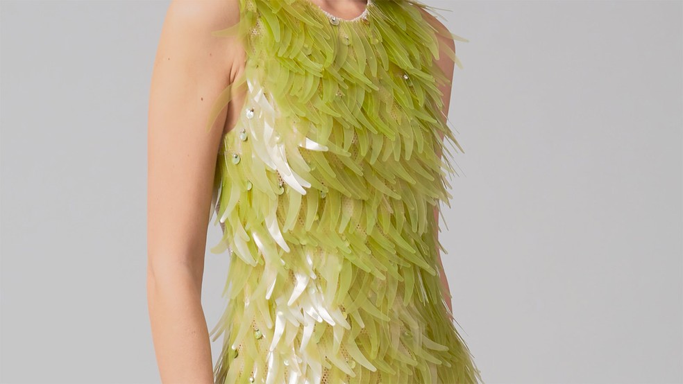 Vestido com lantejoulas, design Charlotte McCurdy e Phillip Lim — Foto: Divulgação