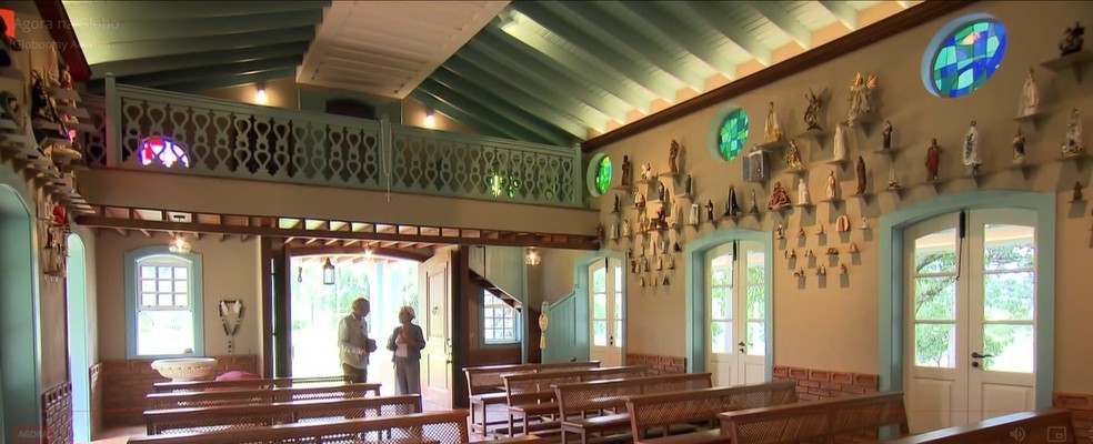 Capela da fazenda de Ana Maria Braga — Foto: Reprodução/TV Globo