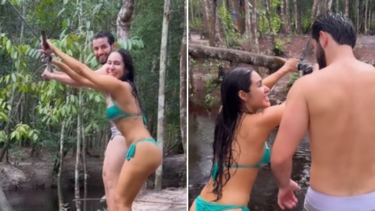 
Matteus e Isabelle têm fim de semana romântico em destino paradisíaco do Amazonas; veja vídeos 