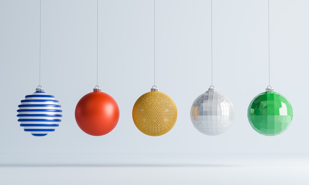 Bolas de Natal foram modernizadas com o tempo — Foto: Getty Images