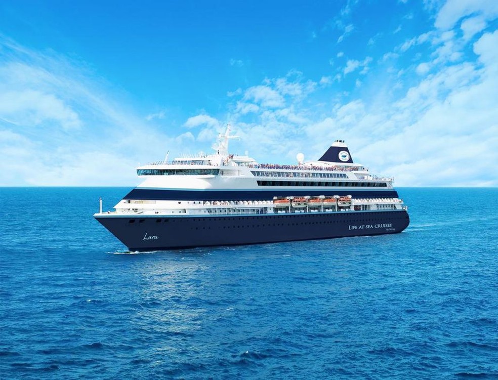 “O cruzeiro que nunca termina”: navio de luxo estende viagem de 3 anos por tempo indeterminado — Foto: Divulgação/Life at Sea Cruises
