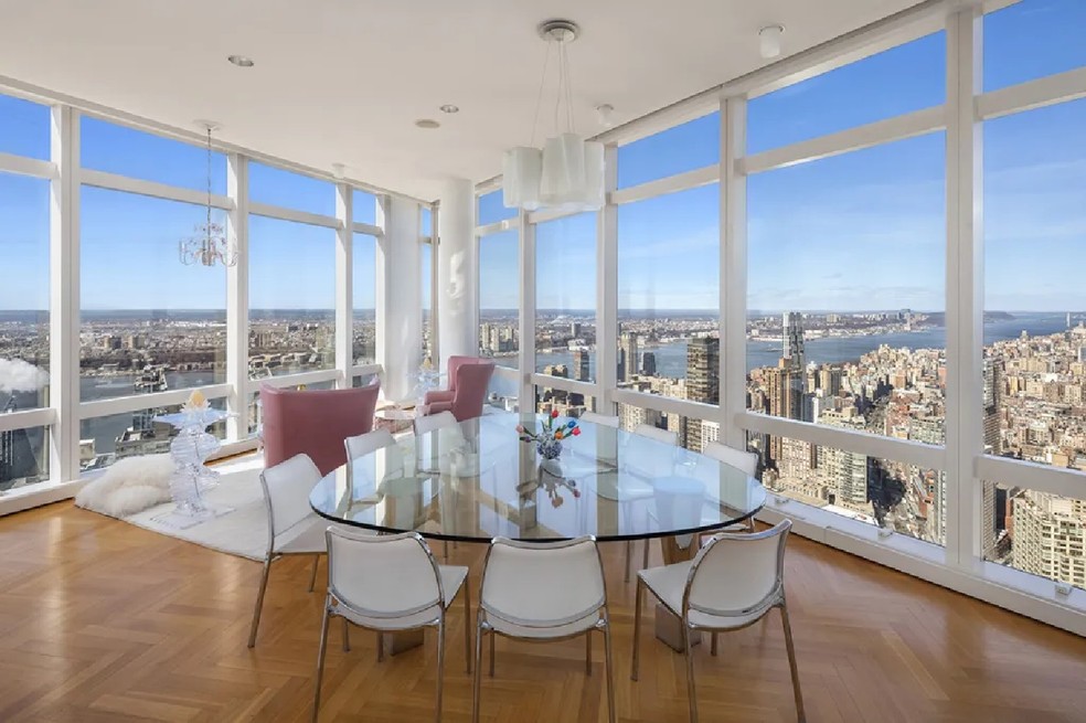 Cobertura no 80º andar de edifício tem vista para quatro estados nos EUA — Foto: Evan Joseph/Sotheby's International Realty