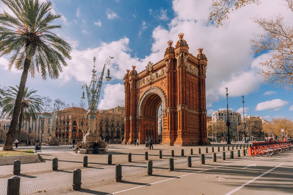 O magnífico Arco do Triunfo em Barcelona, na Espanha  — Foto: Albarrán/Getty Images