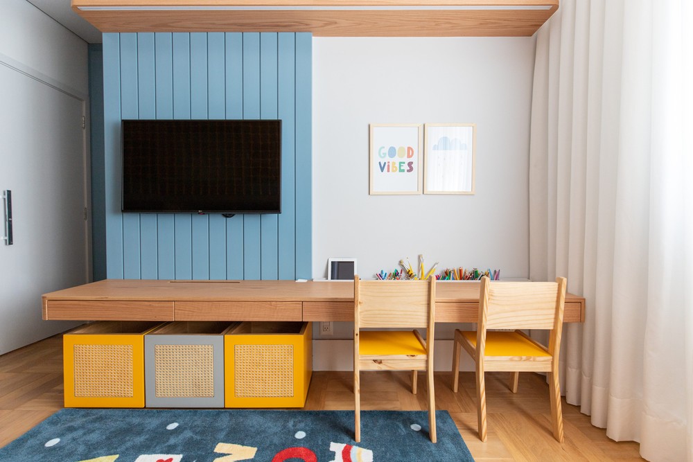 Décor do dia: quarto infantil com cama dupla e 'cabana' de leitura no ...