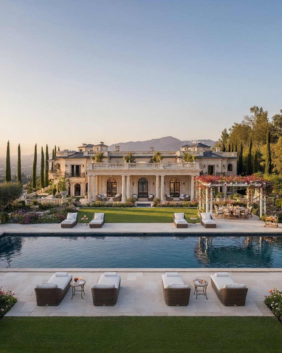 Por dentro de mansão de R$ 3,5 bilhões em Hollywood — Foto: Divulgação