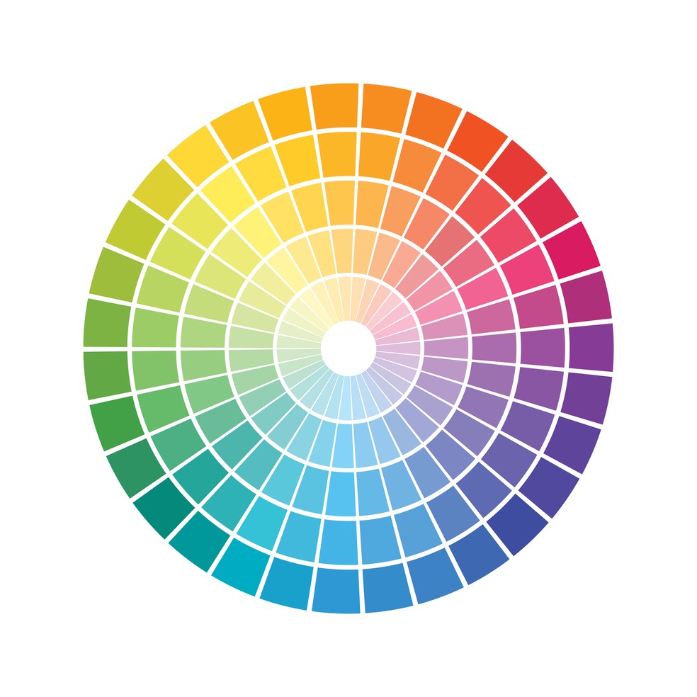 As cores distribuídas no círculo cromático — Foto: Getty Images
