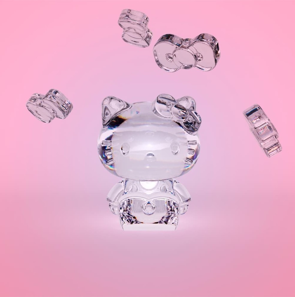 Hello Kitty vira peça de arte em cristal no valor de R$ 2.750 e