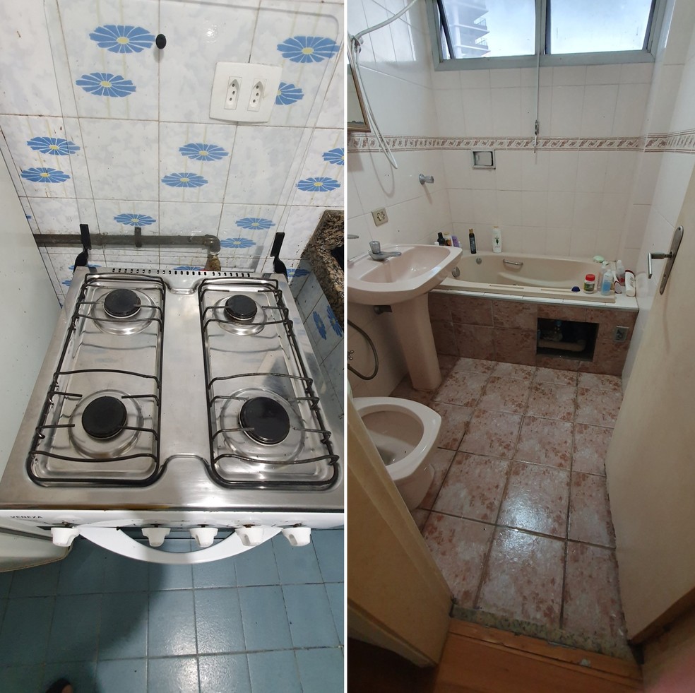 Fogão e banheiro limpos — Foto: Reprodução/Twitter @homemdiarista