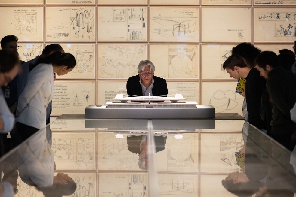A exposição "Geografias Construídas: Paulo Mendes da Rocha" contam com as lendárias maquetes de estudo do arquiteto — Foto:  Ivo Tavares Studio/Casa da Arquitectura