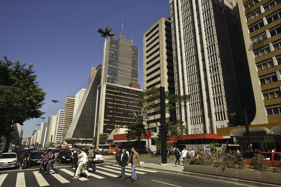 A Rua Frei Caneca tem acesso facilitado à Avenida Paulista, um símbolo da cidade de São Paulo — Foto: Danny Lehman/Getty Images