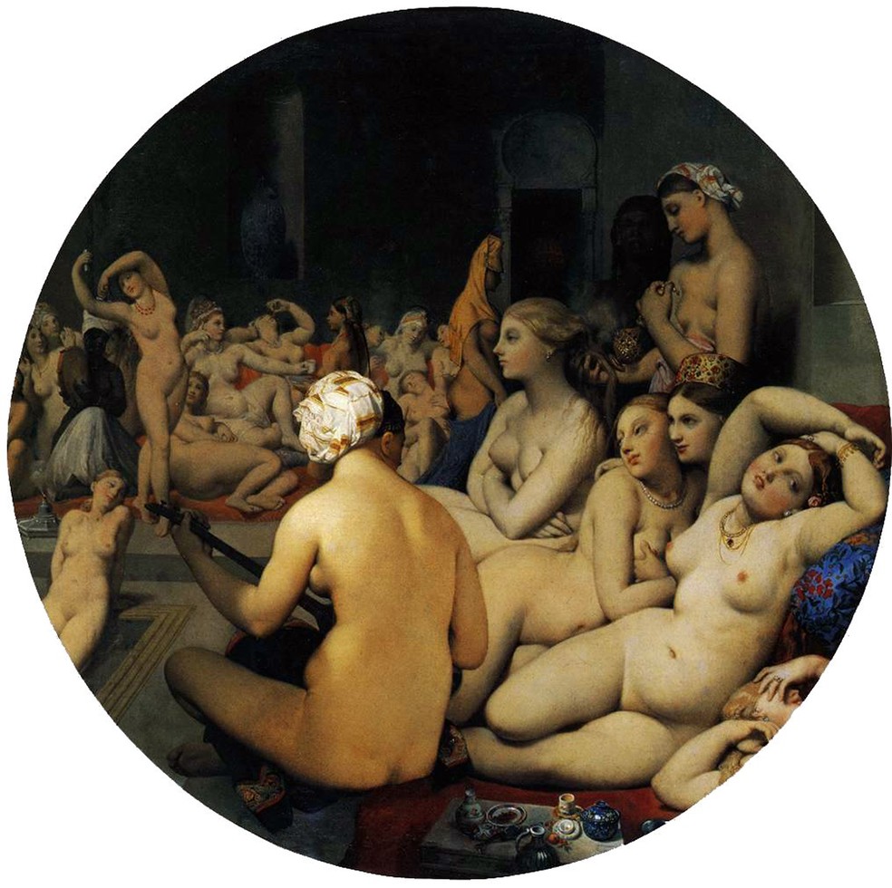 O Banho Turco foi pintado exclusivamente a partir da imaginação de Ingres — Foto: Getty Images