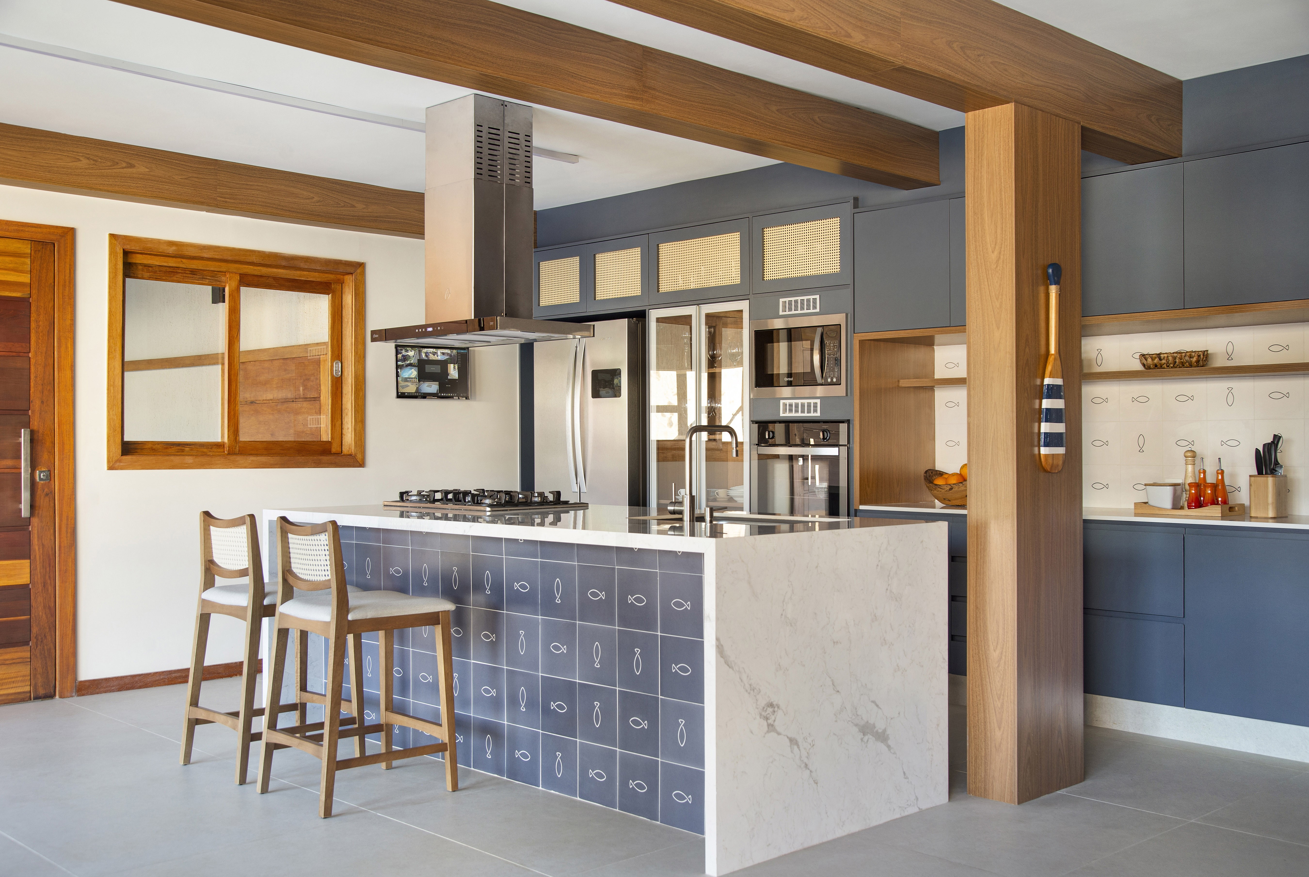 Décor do dia: cozinha integrada à sala de jantar com ilha e inspiração ...