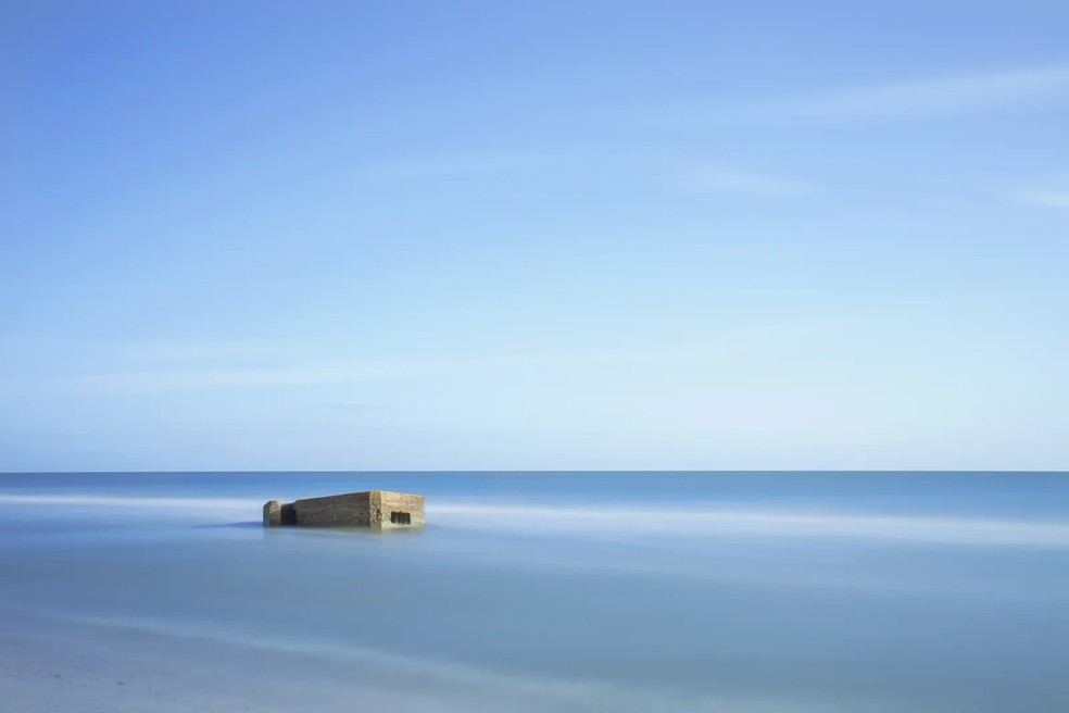 Bunkers submersos, Mar do Norte, Reino Unido — Foto: Getty Images