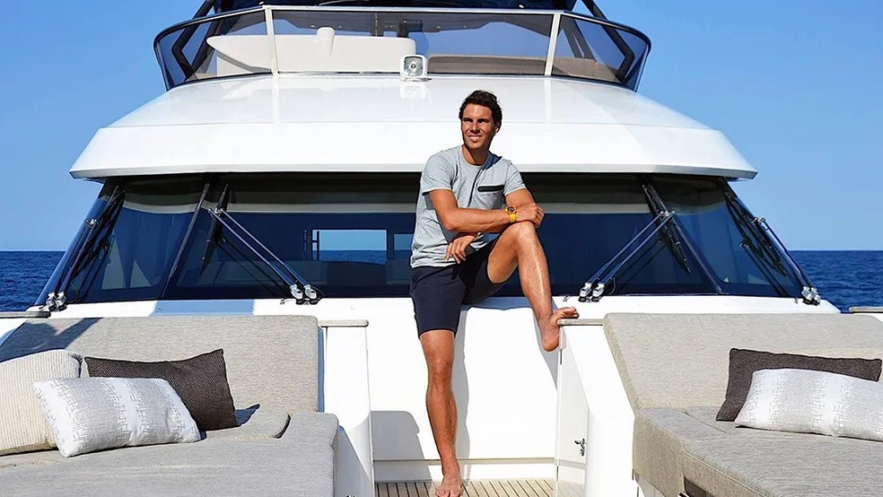 Rafael Nadal tem iate de luxo, avaliado em R$ 14 milhões — Foto: Divulgação/MCY