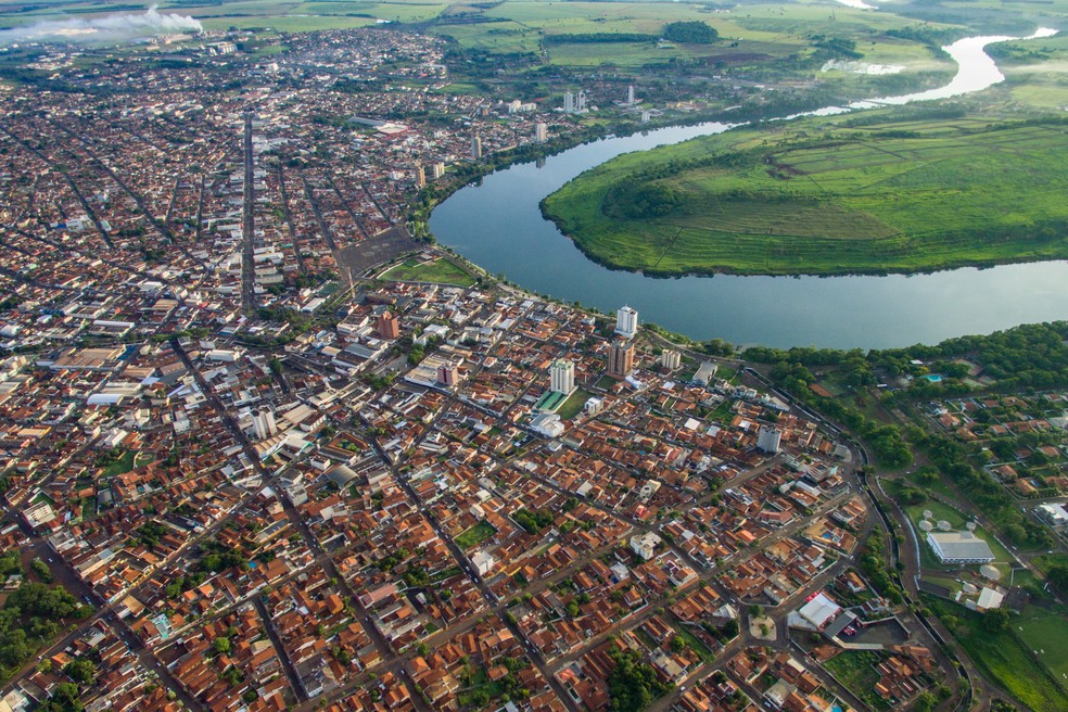 Visão aérea de Itumbiara — Foto: Getty Images
