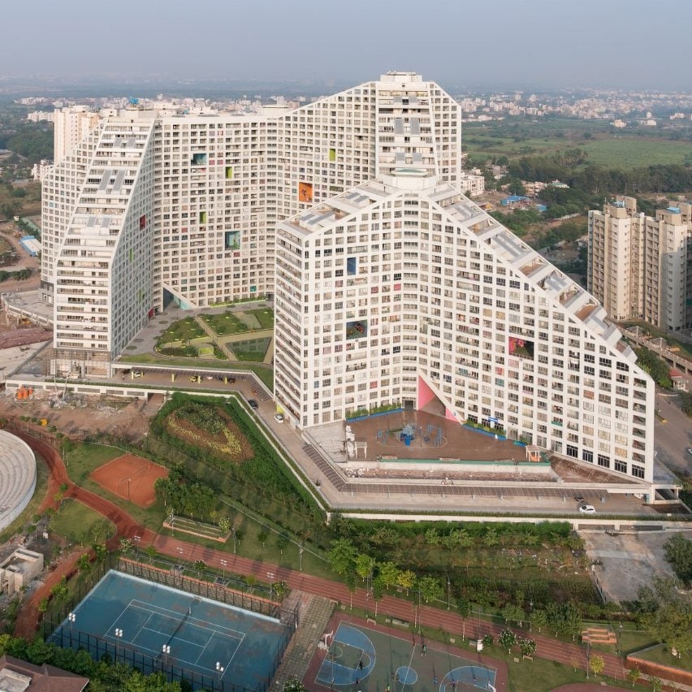 Assinado por MVRDV, o Future Tower, em Pune, na Índia — Foto: Divulgação