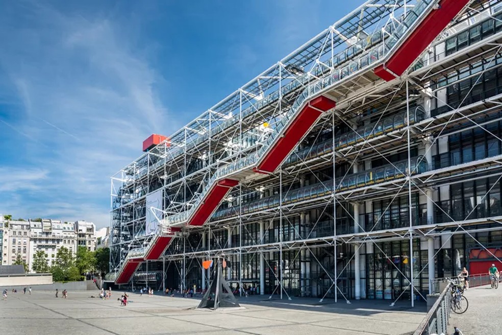 Centro Pompidou, de Renzo Piano e Richard Rogers, em Paris — Foto: Getty Images