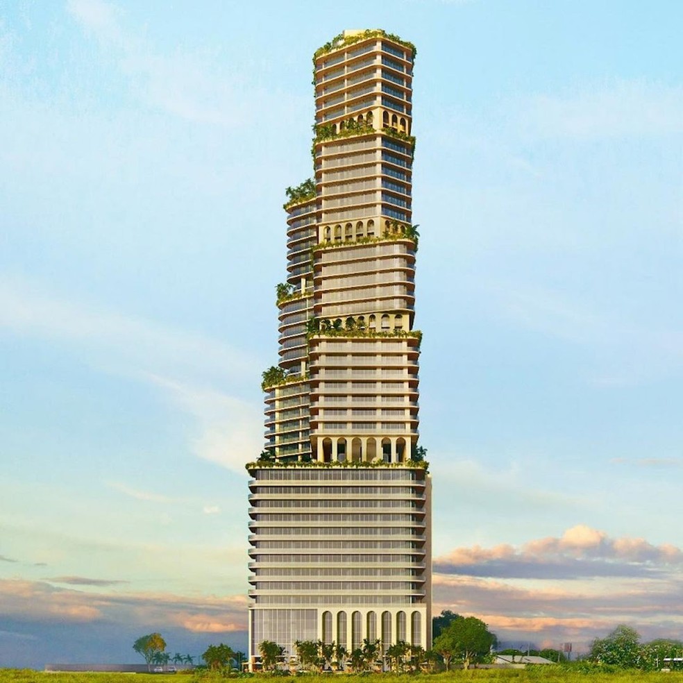 uma esplêndido, moderno arranha-céu torre sobe alta e brilhando contra uma  claro, transparente fundo, exibindo Está grandeza e excelência dentro  arquitetura.generativa ai 23575278 PNG