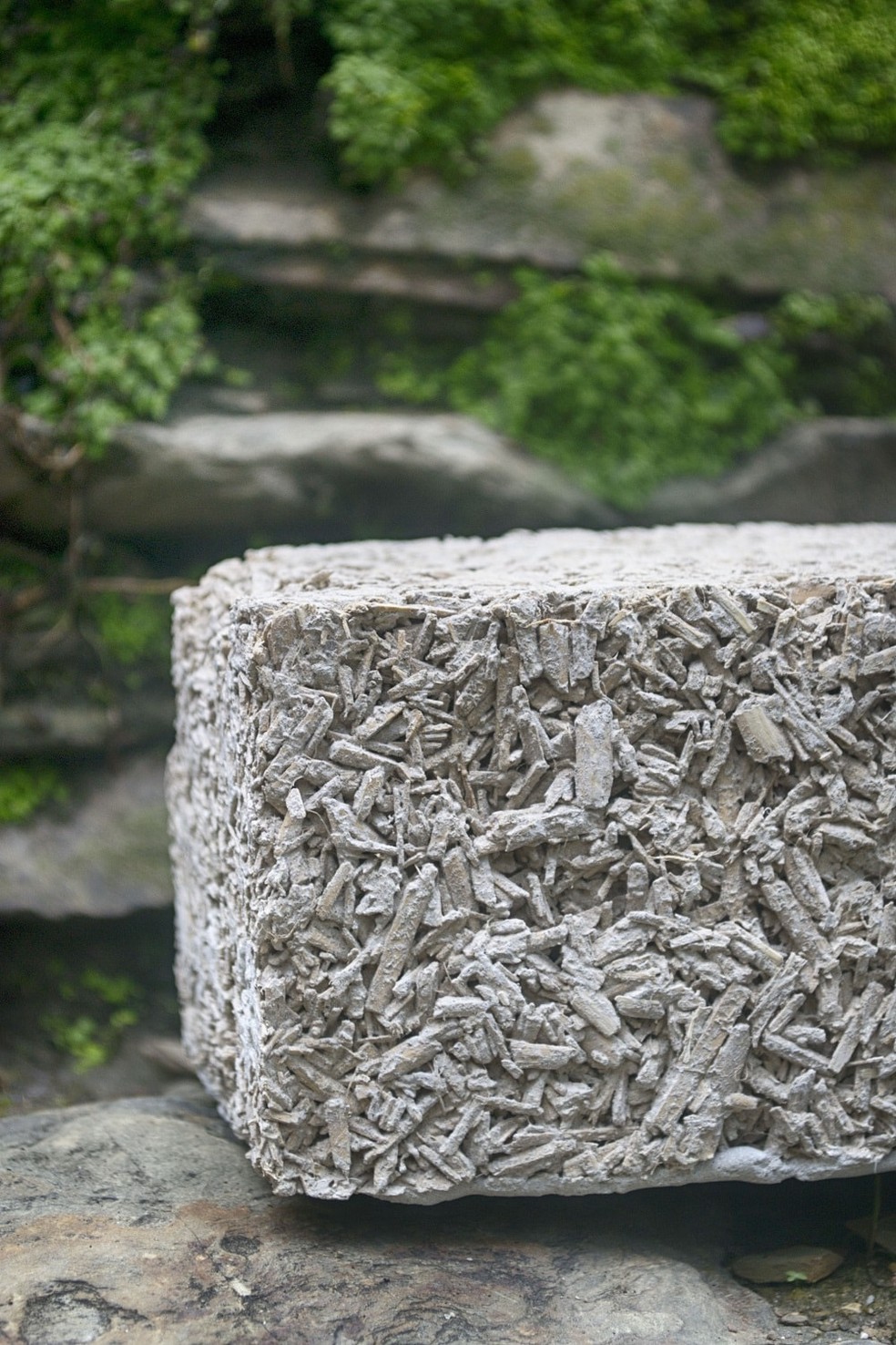 Bloco de concreto de cânhamo criado pela indiana GoHemp — Foto: Divulgação