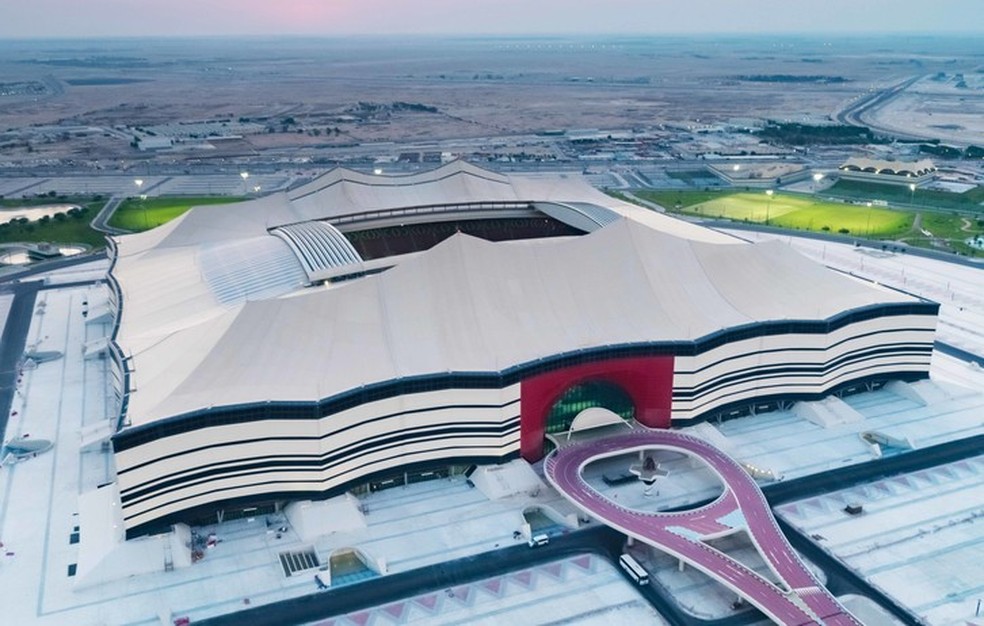 Estádio Ahmad Bin Ali,  realizado por BDP Pattern, Ramboll e AECOM e que sediará a abertura da Copa do Mundo 2022 — Foto: Divulgação