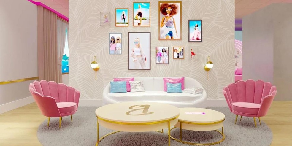 Barbie Dreamhouse Experience tem 650m² e 11 ambientes — Foto: ©2023 Mattel