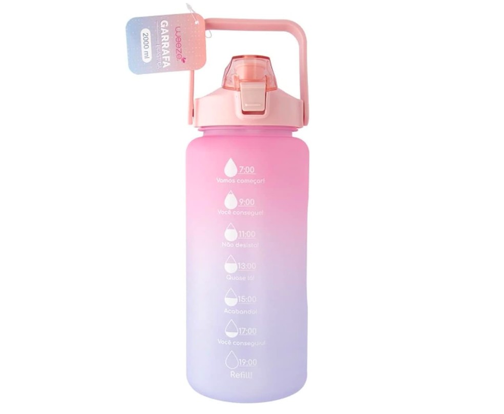 Garrafa de água rosa — Foto: Reprodução/Amazon