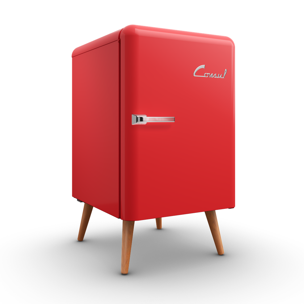 A opção Vermelho Carmin do frigobar — Foto: Divulgação