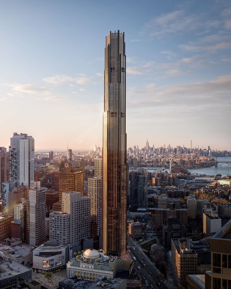 Arranha-céu com 325 metros de altura é inaugurado nos EUA — Foto: Divulgação/Brooklyn Tower