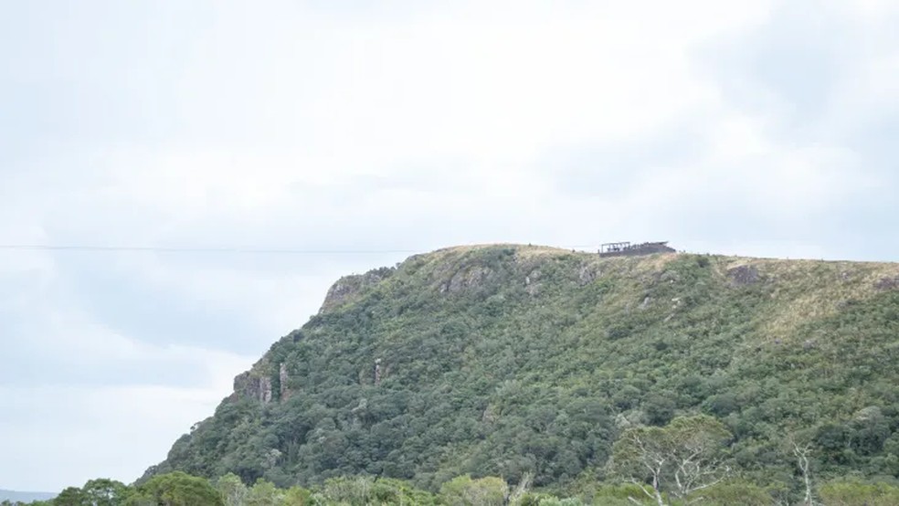 A tirolesa fica no Parque Nacional da Serra Geral, no Cânion Fortaleza — Foto: Divulgação/Urbia Parques 