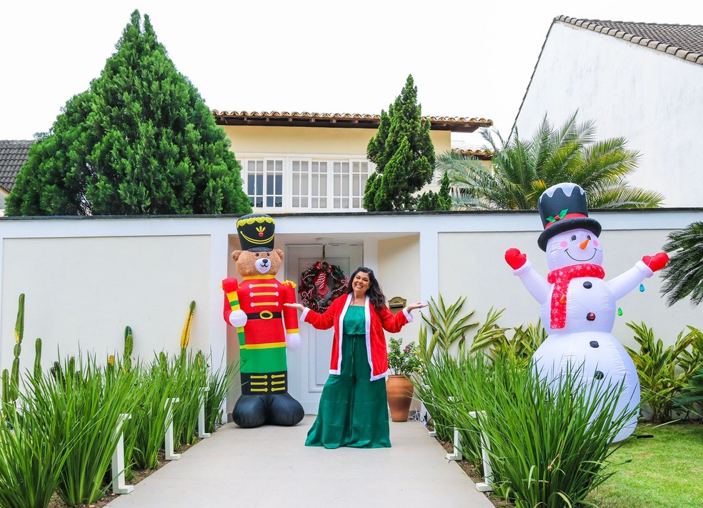 Fabiana Karla abre a casa e mostra decoração natalina — Foto: Cristiane Ferreira (@essenciaphotos)