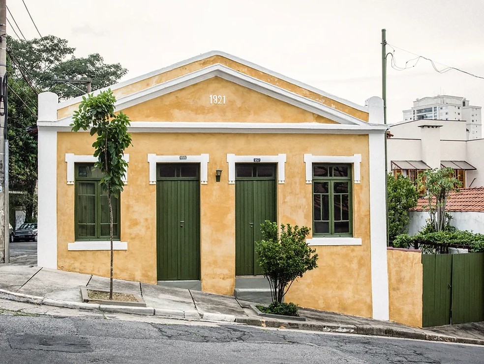 Casa Amarela da Vila Romana, na Vila Romana em São Paulo — Foto: Reprodução/Site/www.janicedepiero.art.br/casa-amarela