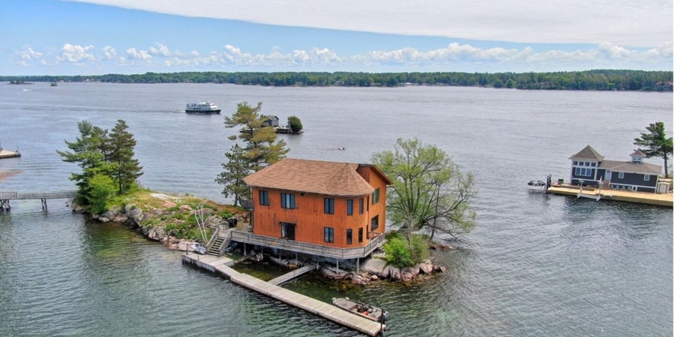 Ilha privada com casa de 275 m² está à venda por R$ 5,8 milhões nos EUA — Foto: Divulgação/Private Islands