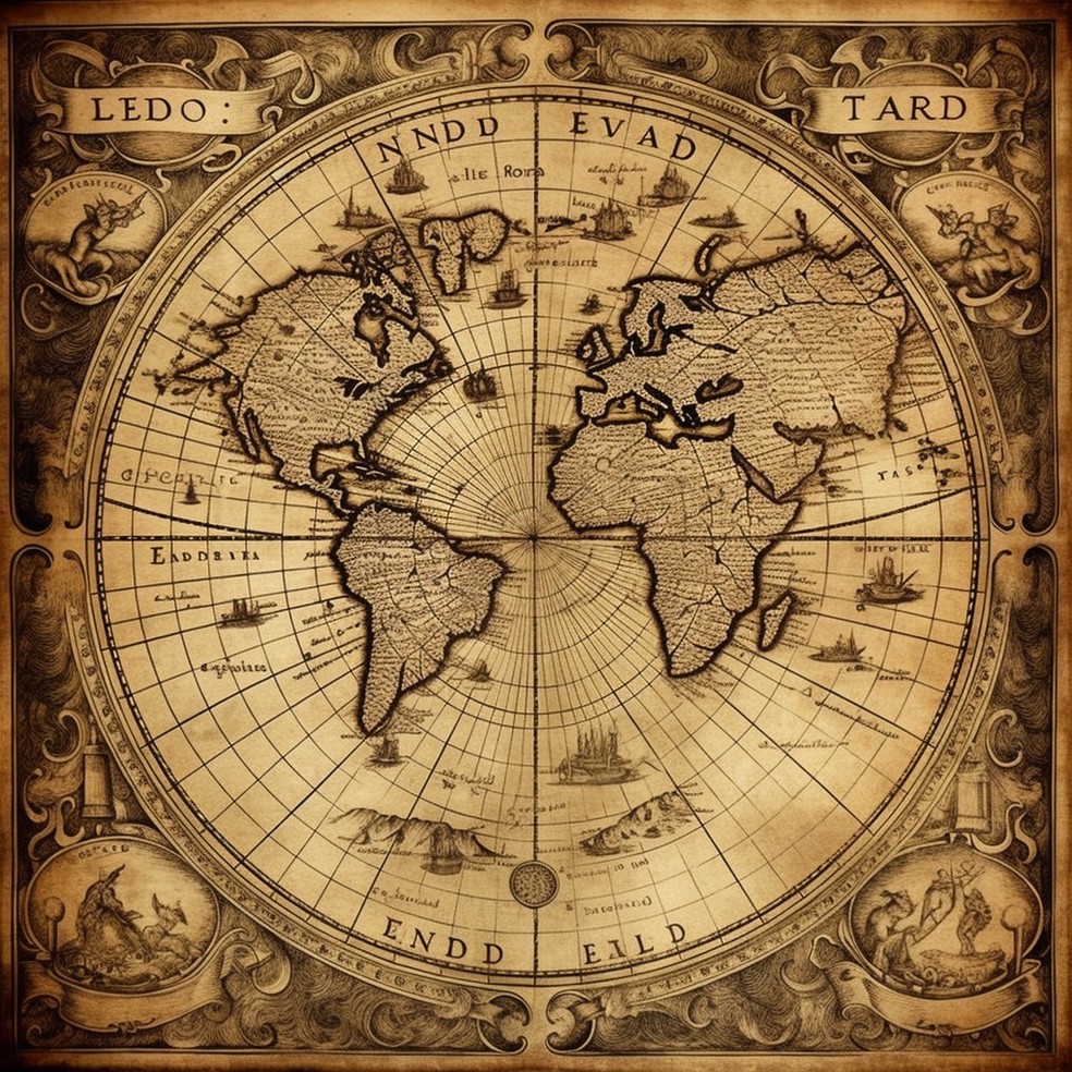 O mapa-mundi de Leonardo da Vinci — Foto: Divulgação