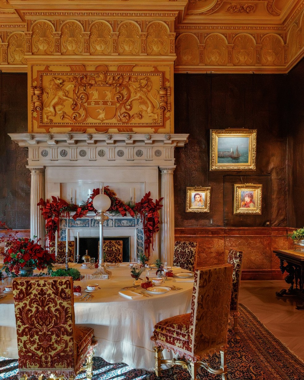 Com 16 mil m², maior mansão dos Estados Unidos capricha decoração com 10 mil enfeites de Natal — Foto: Divulgação/Biltmore Estate