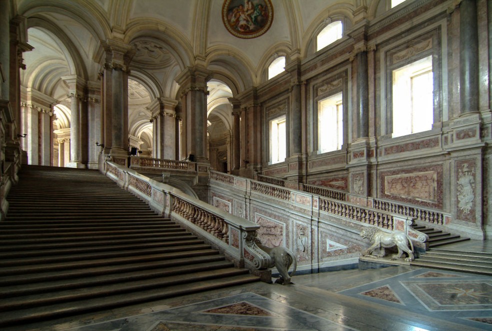 Palácio Reggia di Caserta, com detalhes do estilo barroco  — Foto: Edoardo Fornaciari/Getty Images