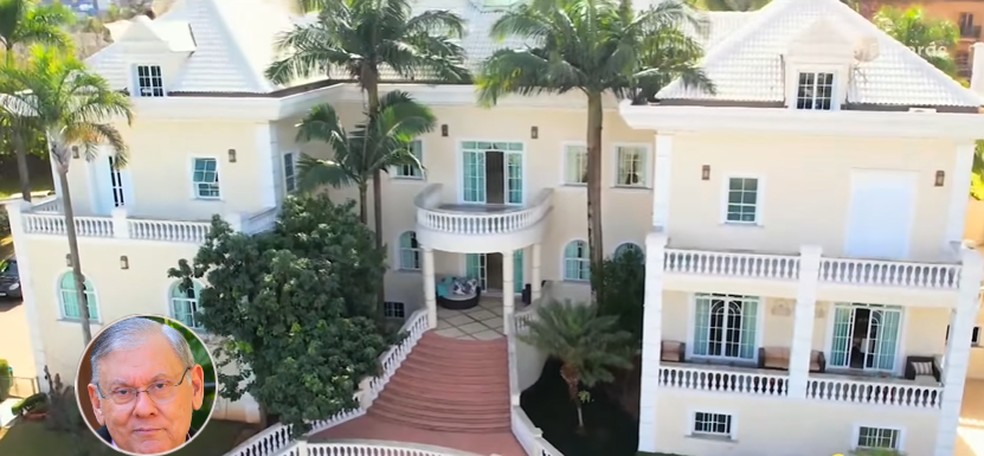 Milton Neves é dono desta mansão — Foto: Reprodução/Youtube