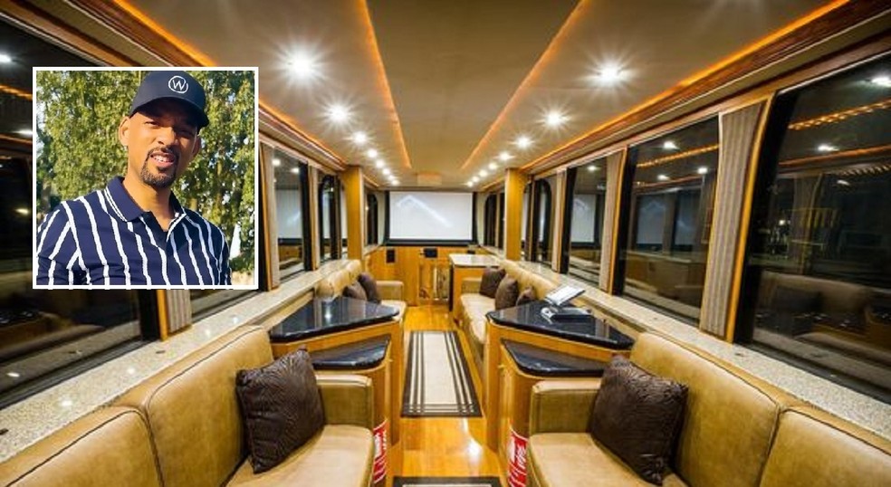 Will Smith tem motorhome de 111,5 m²; veja detalhes interiores — Foto: Divulgação