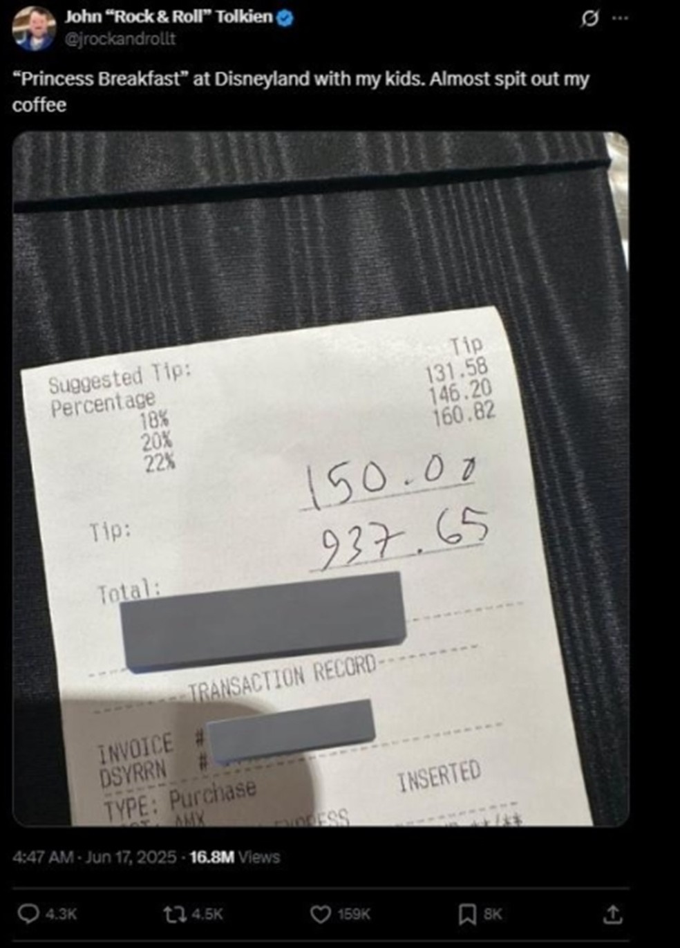 Desabafo de turista ao citar gastos na Disney viraliza nas redes — Foto: Reprodução/X
