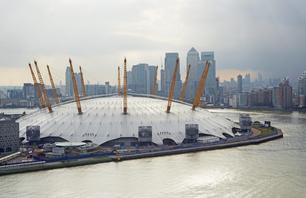 O2 Arena, em Londres, projetada por Richard Rogers — Foto: Allan Baxter/Getty Images
