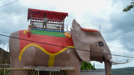 Casa com formato de elefante em MG viraliza nas redes sociais; veja fotos
