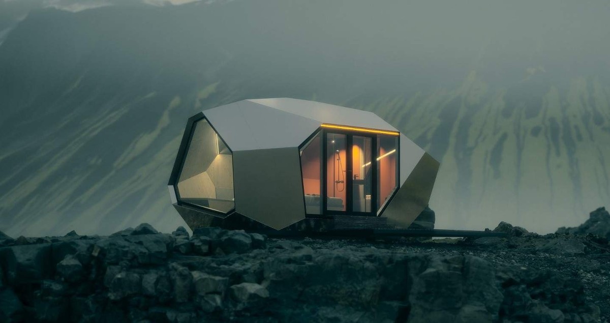 Esta minicasa futurista tem até sauna; veja