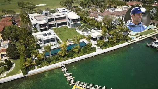 Tom Brady mostra piscina luxuosa da mansão de R$ 85 milhões