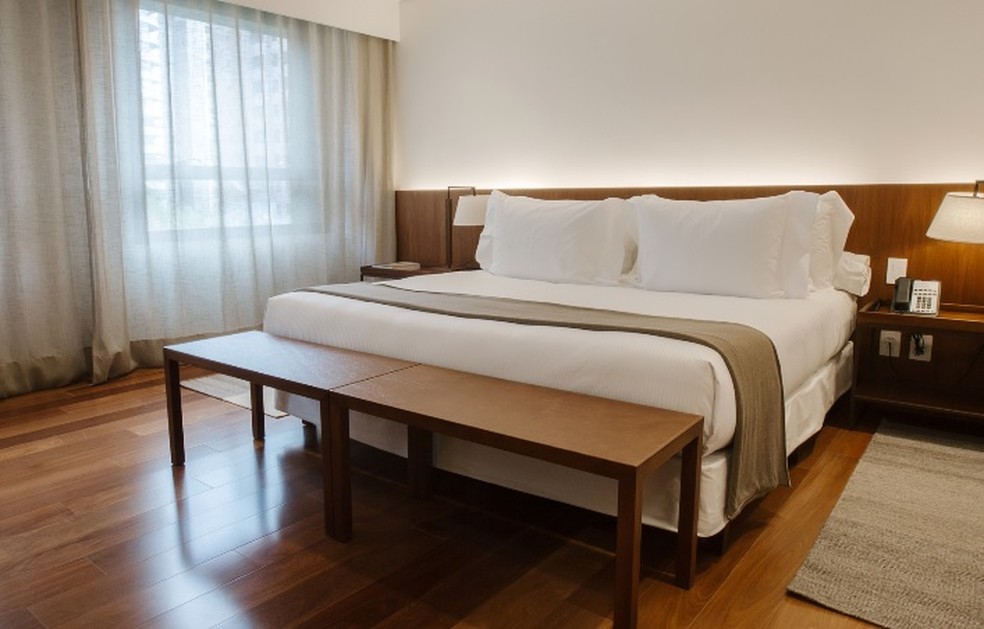 O apartamento Superior é o mais simples do hotel e possui diárias de R$ 1,7 mil — Foto: Divulgação/Hotel Fasano Belo Horizonte 