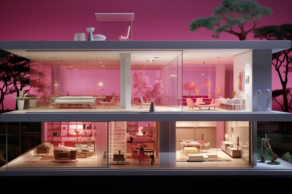 Como seria a casa da Barbie projetada por arquitetos brasileiros? Barbie teria uma casa minimalista nas mãos do arquiteto Marcio Kogan  — Foto: Reprodução/Twitter @fepacheco
